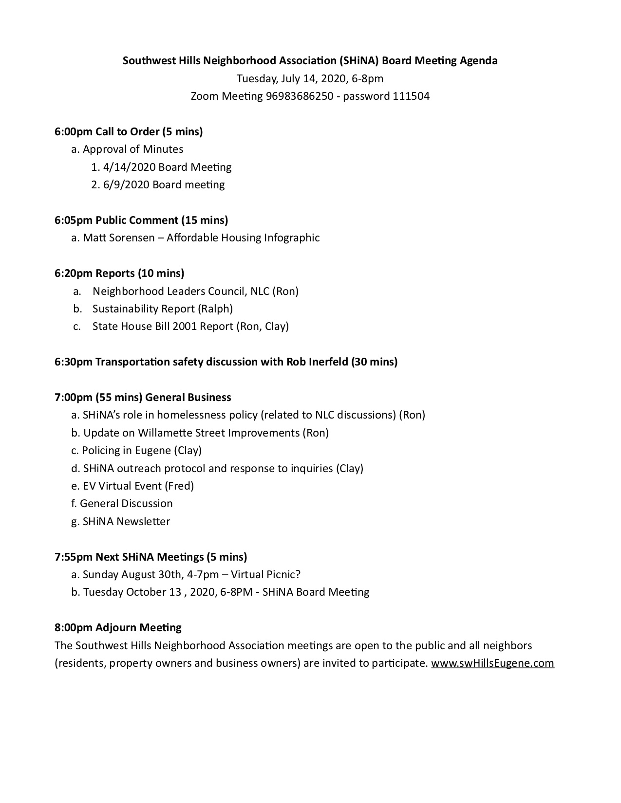7_14_20 SHiNA Board Meet Agenda